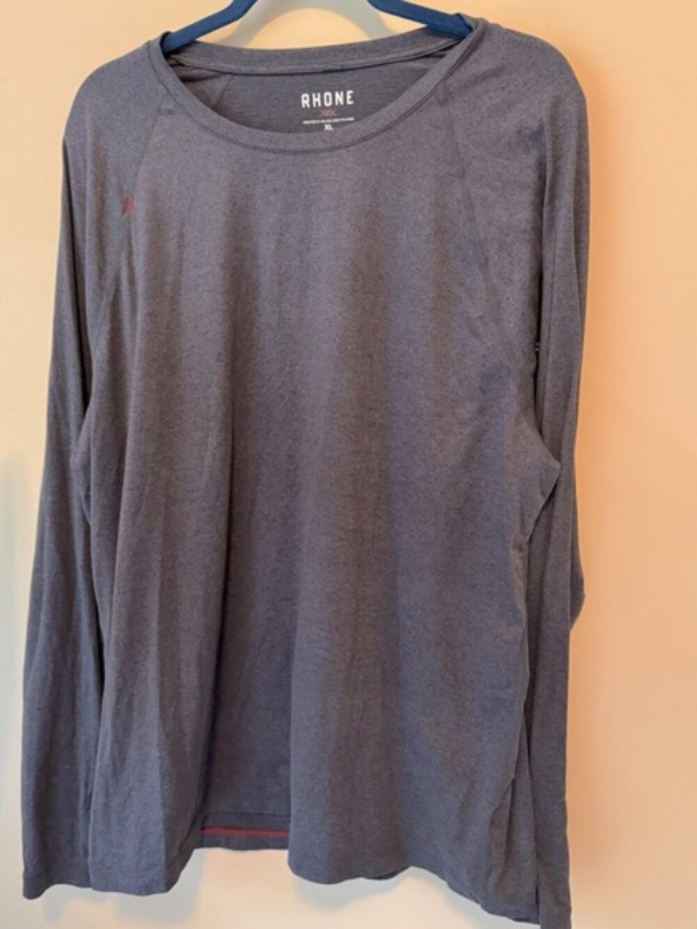 RHONE Reign Black Heather Long Sleeve Tee - XL